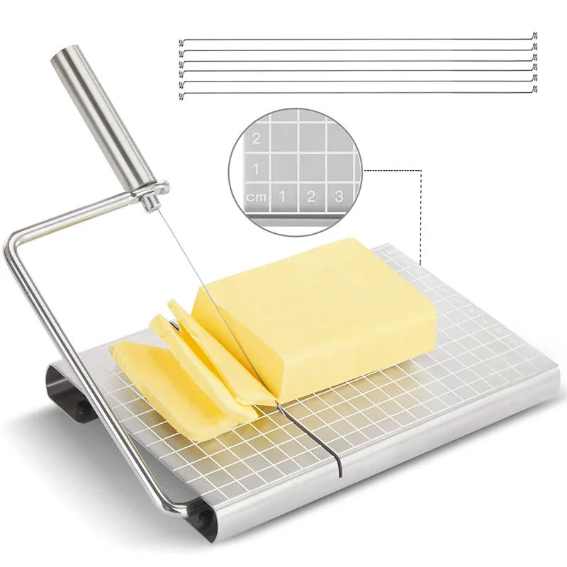 Cutting Serving Board for Hard and Semi Hard Cheese or Butter Cheese Slicer 5-Pack Replacement Stainless Steel Cutting Wire