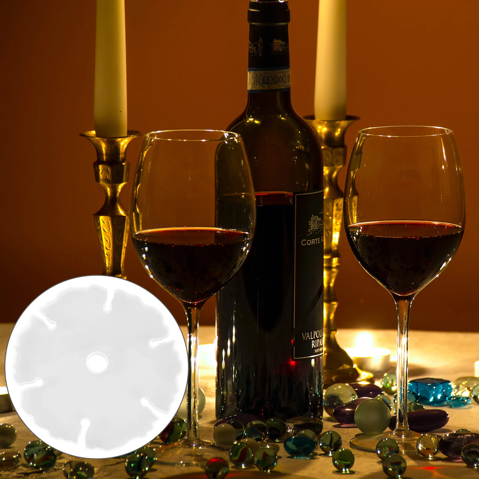 

Cup Rack Mold Silicone Diy Wine Glass Holder Epoxy Resin Craft Red Wine Tray Bottle Stand Decorative Ornament Jewelry Making Kit