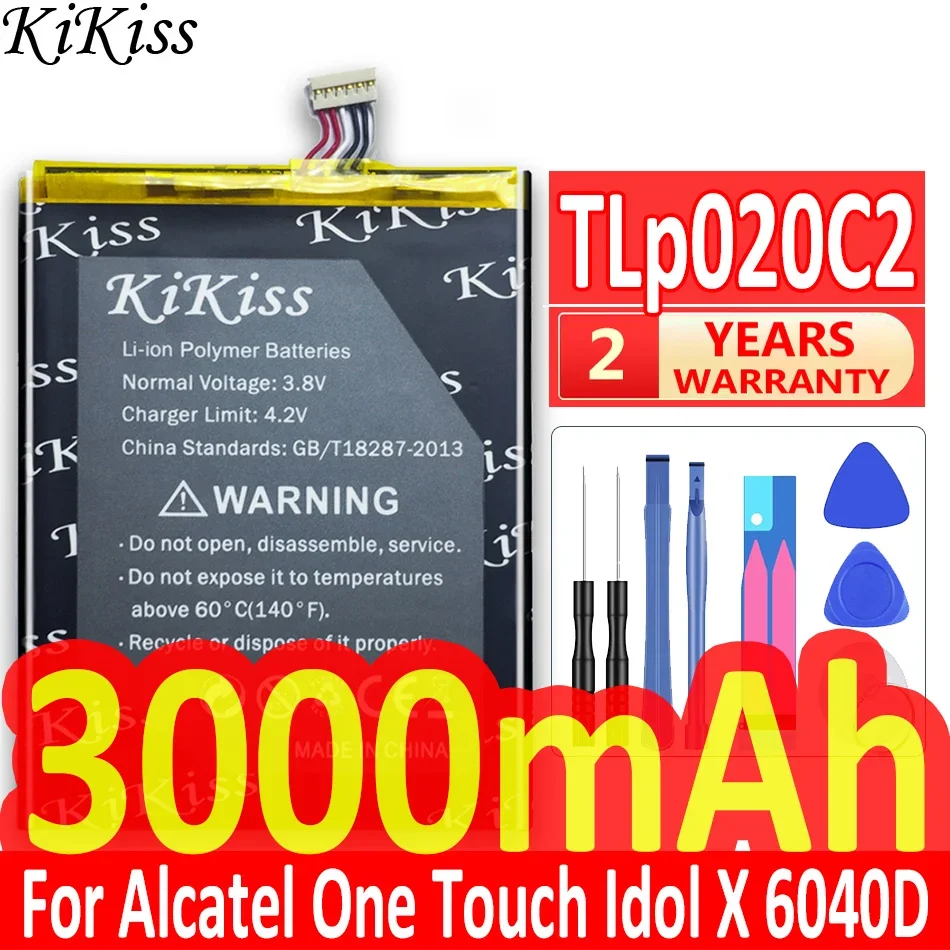 3000mAh Battery for Alcatel One Touch Idol X 6040D 6040X TCL idol X S950 S950T, TLp020C2