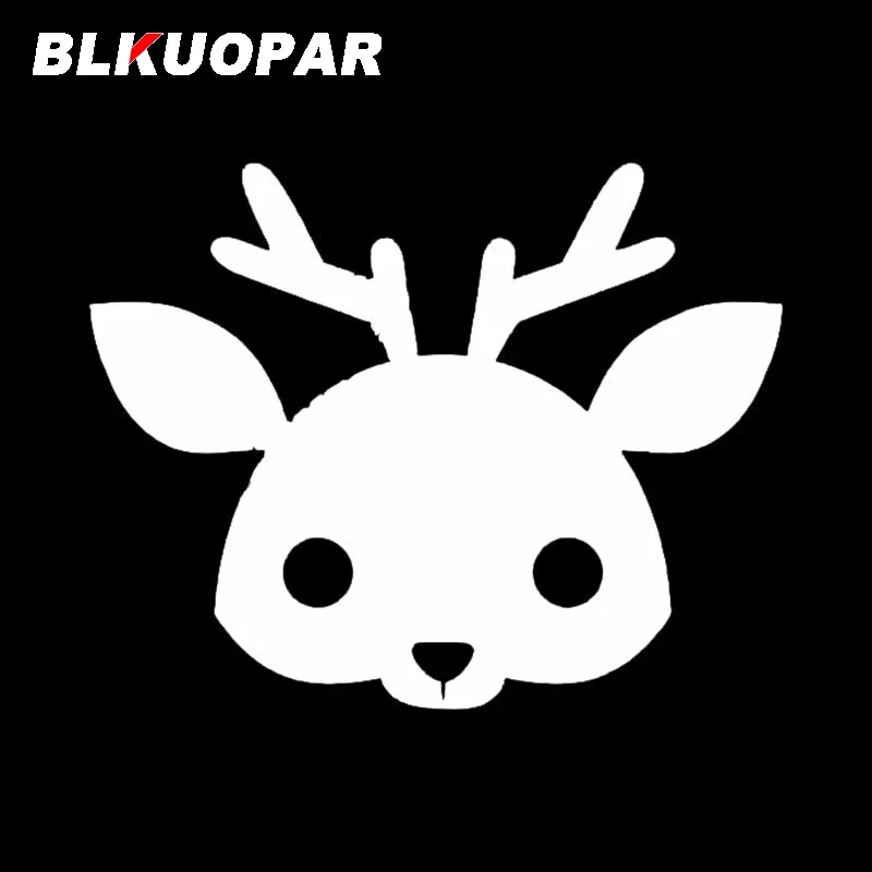 BLKUOPAR Cute Deer Car Stickers Creative Decals JDM Assessoires Personality Trunk Skateboard Waterproof Occlusion Scratch Decor