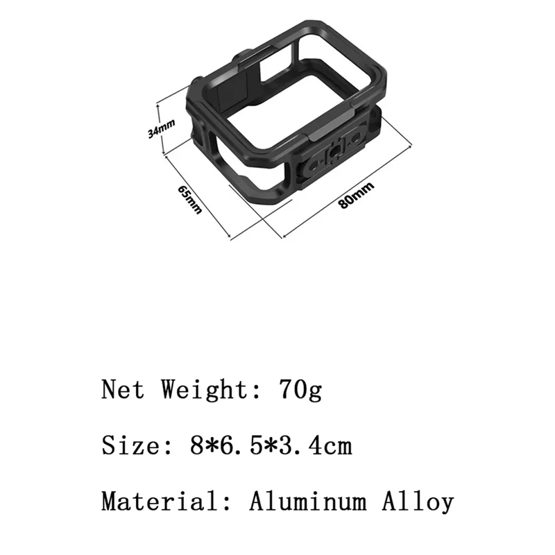 Клетка VO для Gopro 13, металлическая клетка, быстросъемное крепление, полная защитная рамка, аксессуары