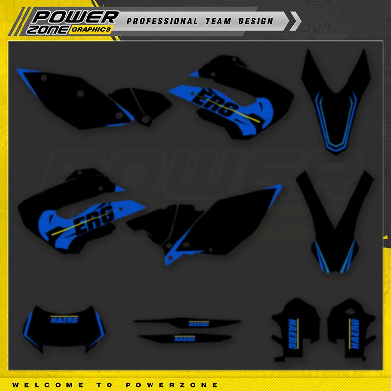 PowerZone Custom Team Graphics Backgrounds Decals Stickers Kit For HUSABERG 2009-2012 FE390 450 570-TE250 300 -FX450-FS570 06