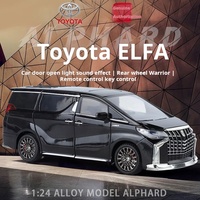 1:24 Scale Toyota Alphard Luxury MPV Alloy Car  Model Toy Boy Fast Furious Diecast Metal  Sound Light Pull back Kid Gift Decorat