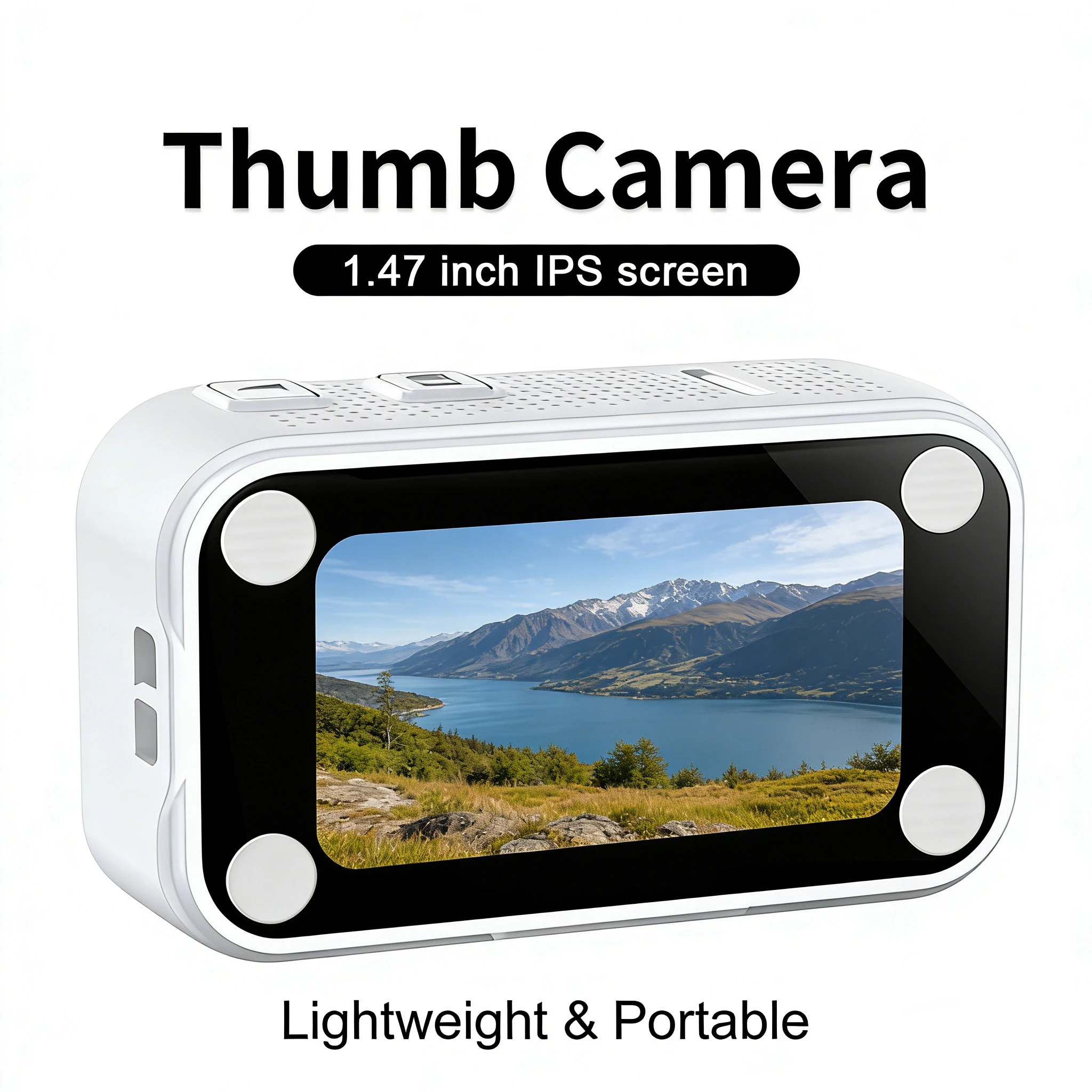 Compact thumb-sized camera design