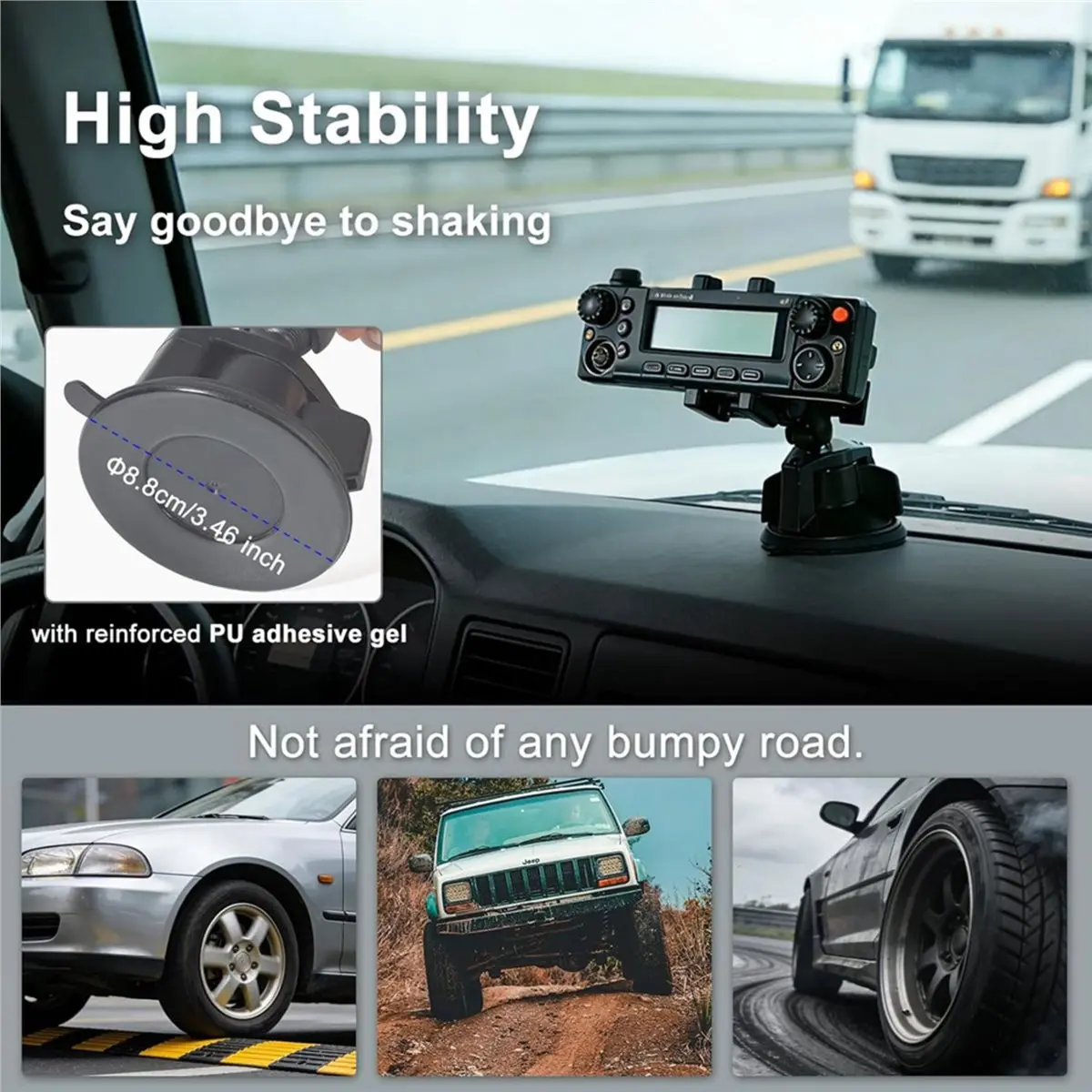 618-mega-sale-car-suction-cup-holder-universal-car-radio-telescopic-install-fixed-bracket-transceiver-control-holder
