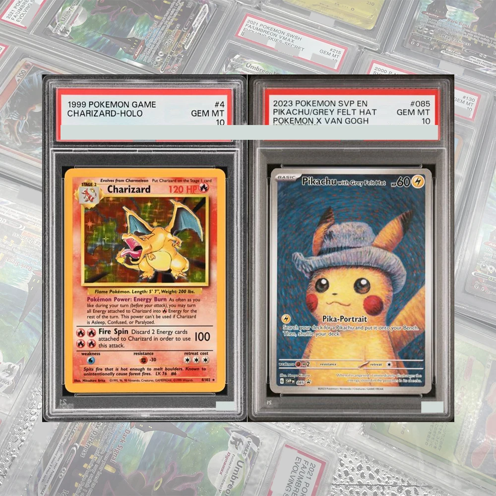 Anime PTCG Proxy Graded Collection Card Grey Felt Hat Van Gogh Full Art Promo SVP English # 085 Gem Mt10 Étiquettes holographiques Cadeaux
