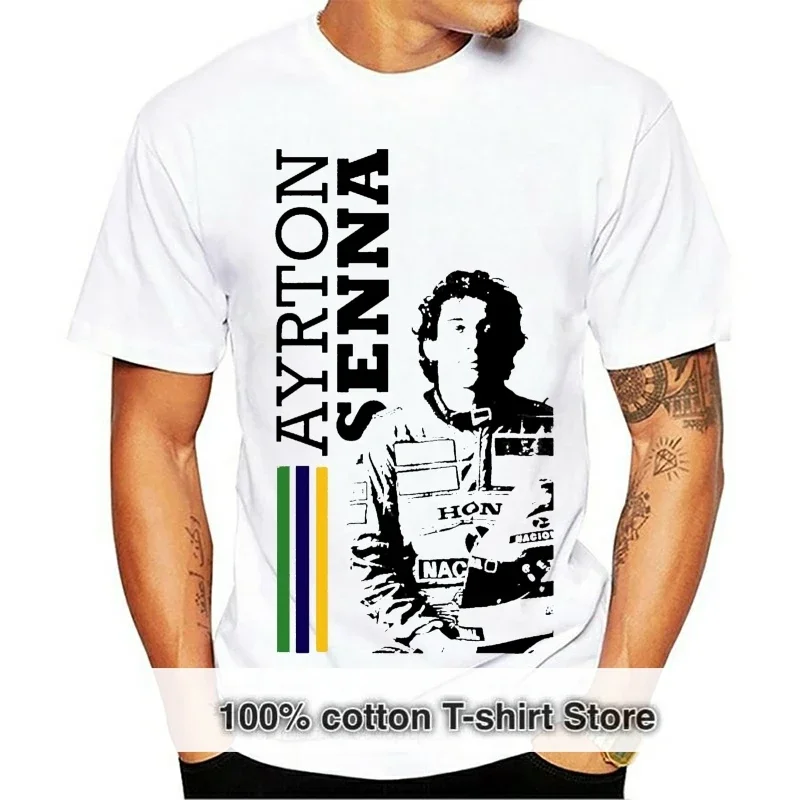 Футболка с 3D-принтом Айртон Сенна, Бразильская футболка D 1, футболка с графическим принтом MenMan, футболка из органического хлопка Alicedream