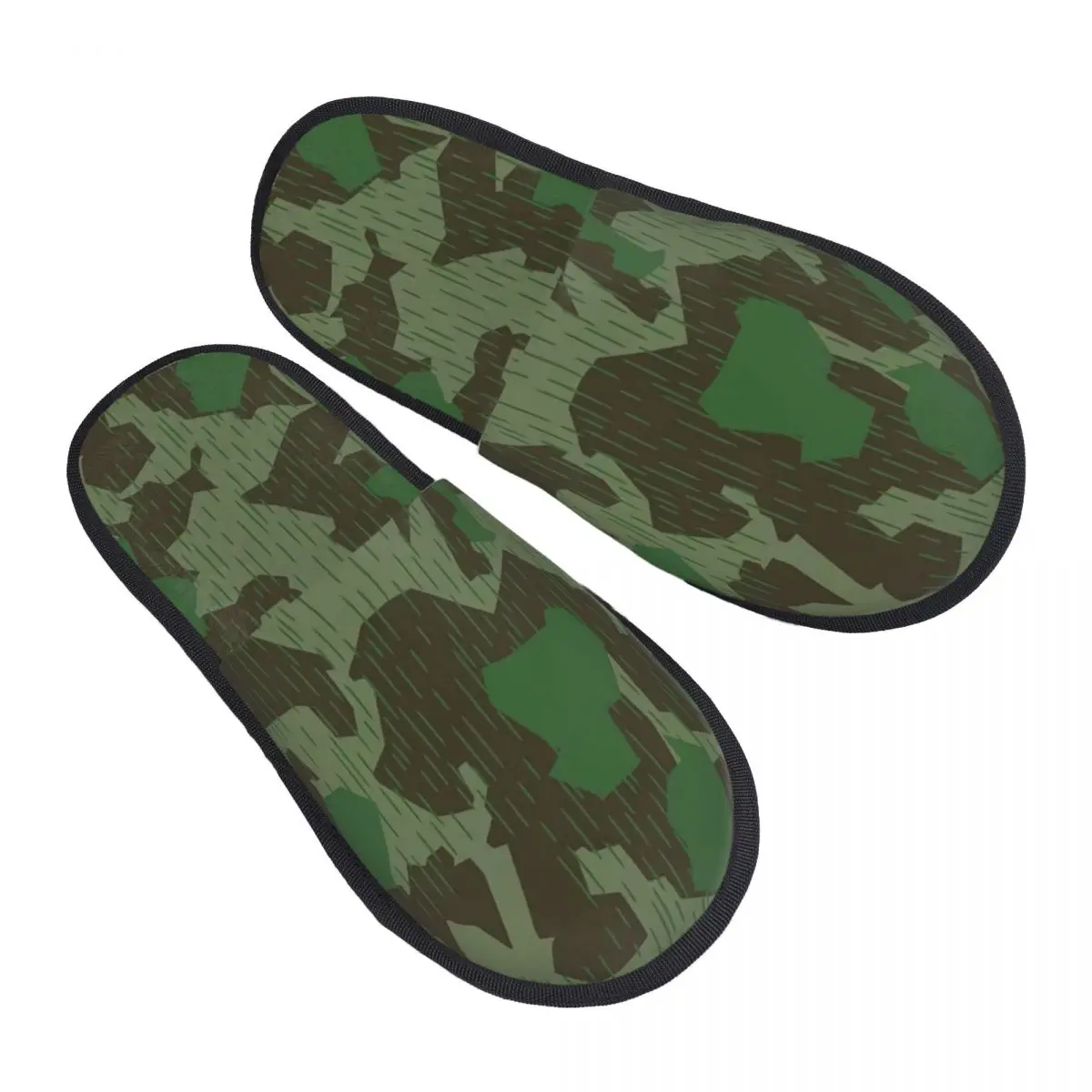 Custom WW2 Germany Military Splinter Camo Comfy Scuff With Memory Foam Slippers Splittertarn Camouflage Bedroom House Shoes