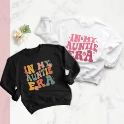 In My Auntie Era Sweatshirt Aunt Gift for Auntie Sweatshirt Retro Cool Aunts Eras Hoody Baby Announcement for Aunt Sweatshirt