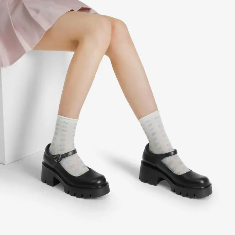 

Women's High Heel Sandals Mary Janes Cross-Border New Sle Faionable Breathable Slip-On oes for Middle-Aged And ly