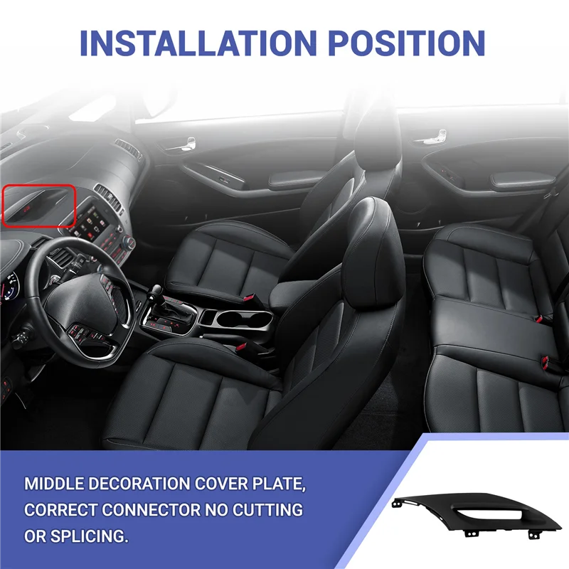 

84745-B5000WK For KIA Cerato 12 2013-2018 K3 Forte Electronic Clock Frame Cover Plate Middle Grille Upper Panel Assembly