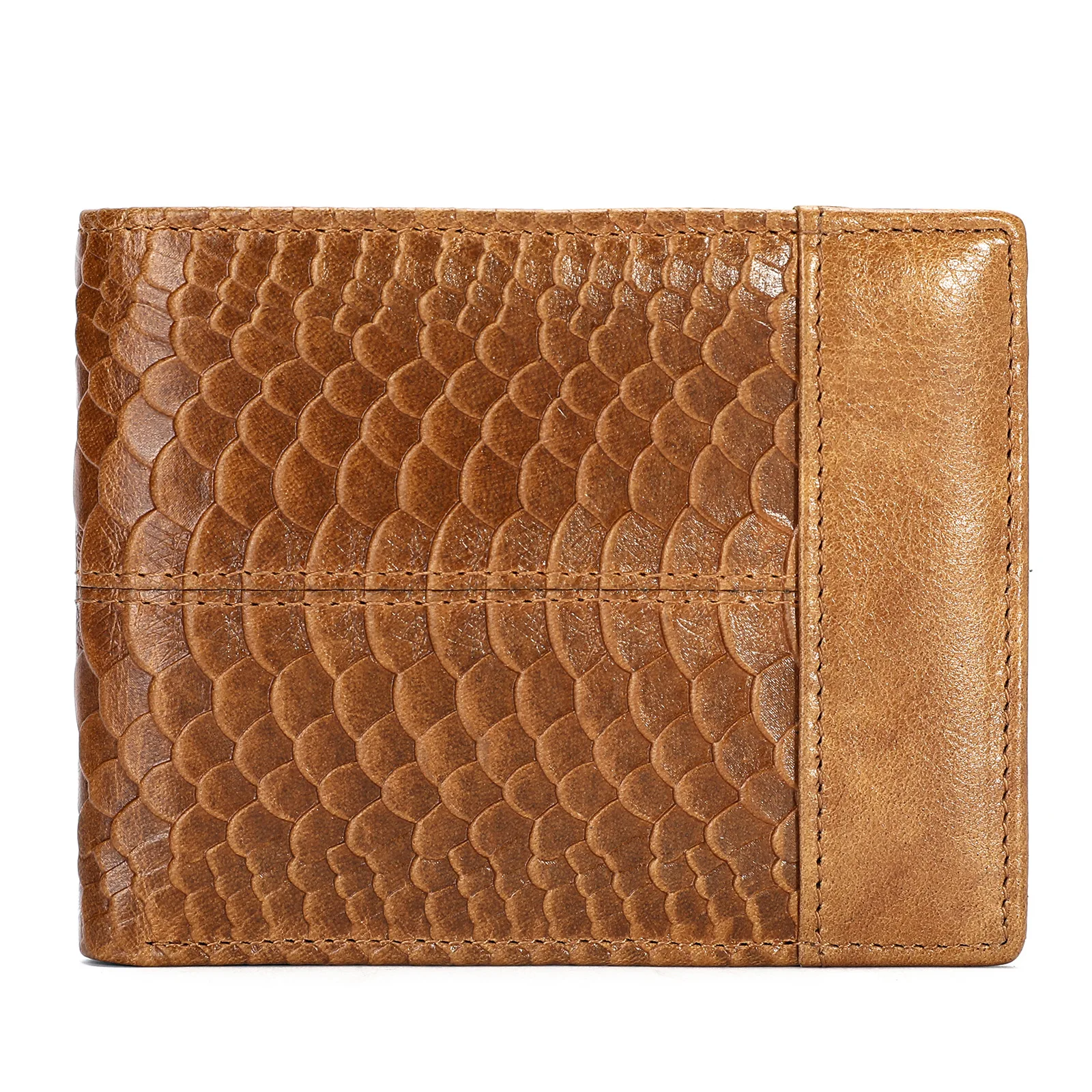 New Fashion Business Men's Crocodile Pattern Wallets Cow Genuine Leather Short Organizer Wallet Brand Luxury Card Holder Purse - view 3