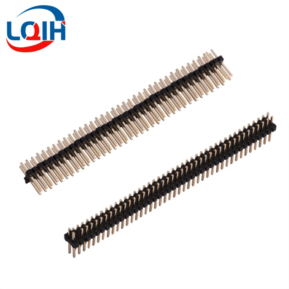 5pcs 1.27mm Pitch Gold Plated 50P 1x50 2x50 Pin Female Male Header Strip Double Single Row Right Angle SMT Straight Connector
