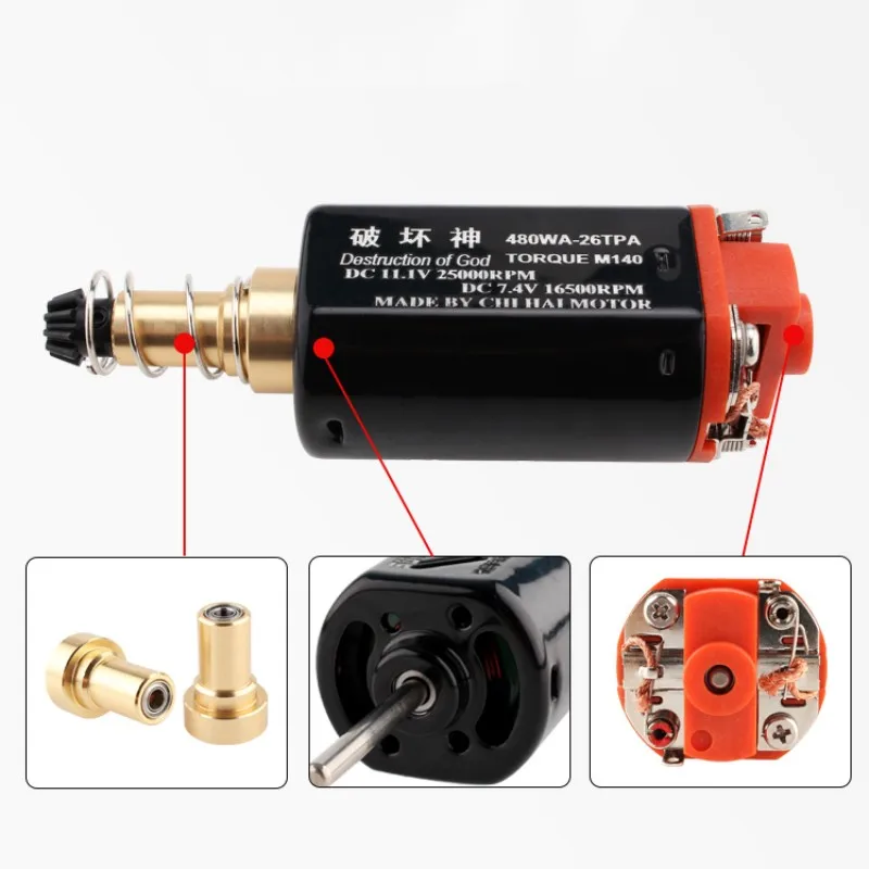 Imagem -04 - Nd-fe-b 11.1v25000rpm M140 Motor Longo do Eixo do Torque Alto 480wa26tpa