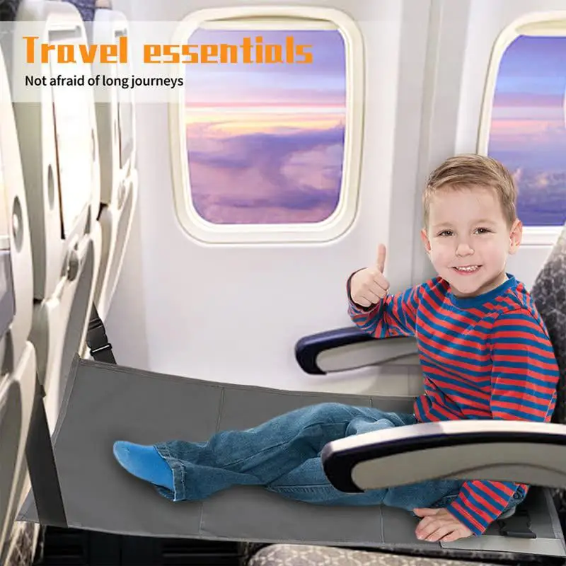 Lit de Voyage pour Tout-Petit, Repose-Pieds Portable, Confortable, Adapté aux Enfants, Avion, Train, Avion