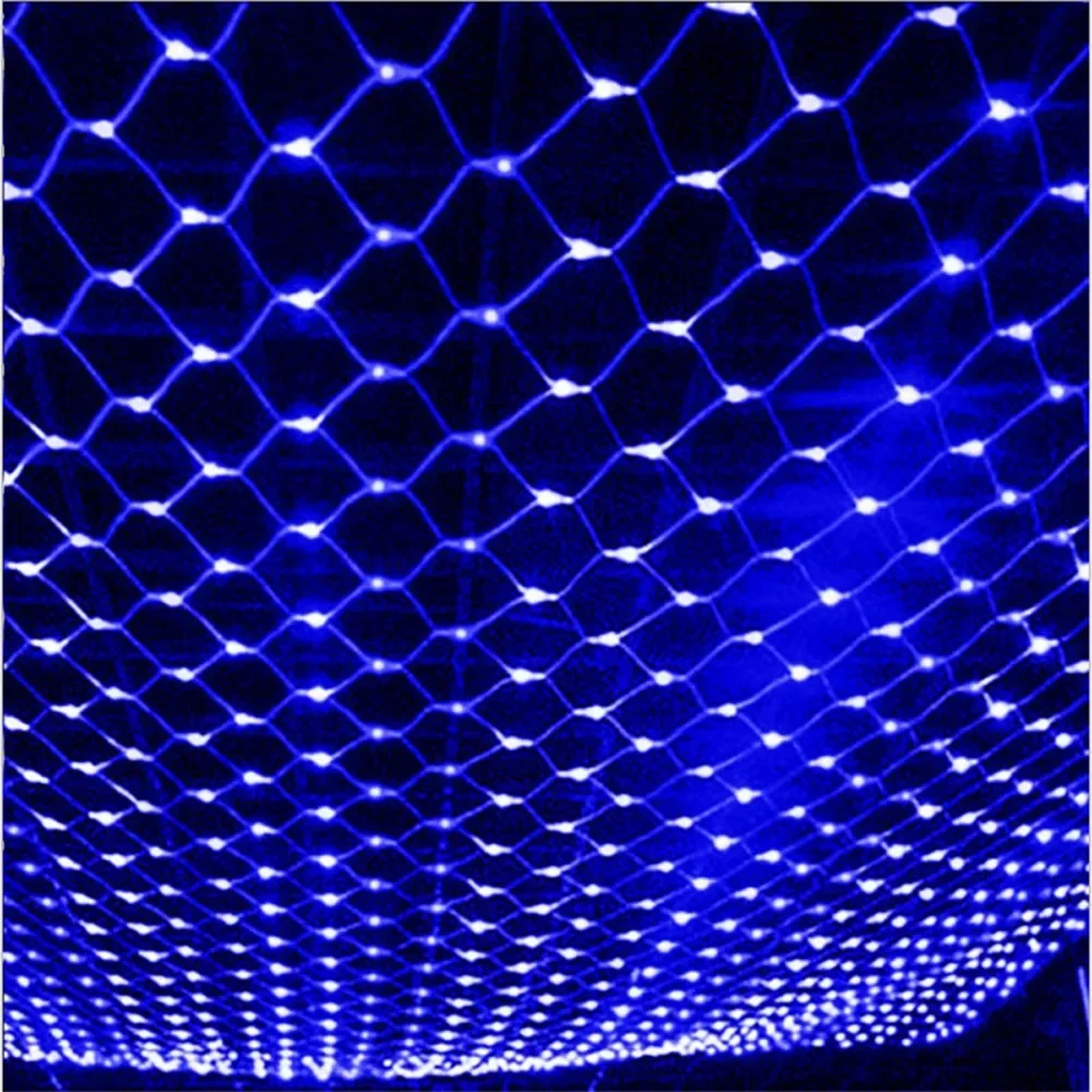 Wasserdichte 8 Modi LED Fischnetz Lichterkette im Freien 2 * 2/3 * 2M Girlande Fee Vorhang Lichter für Garten Party Weihnachtsdekoration – Detail 9
