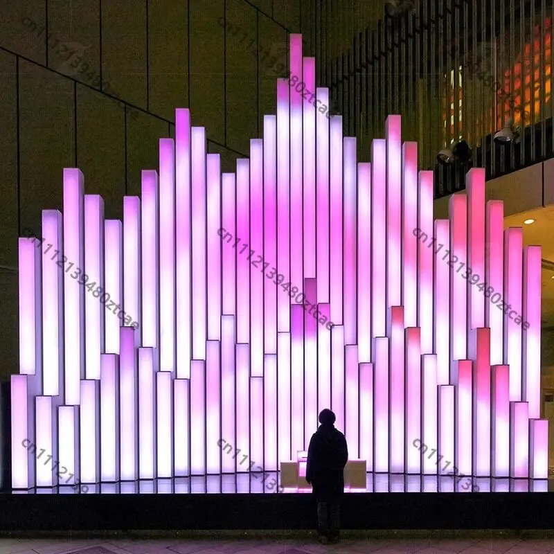 Outdoor Large Foot Step Induction Piano Light Column Interactive Landscape Lighting Lamp For Street Atmosphere Decoration
