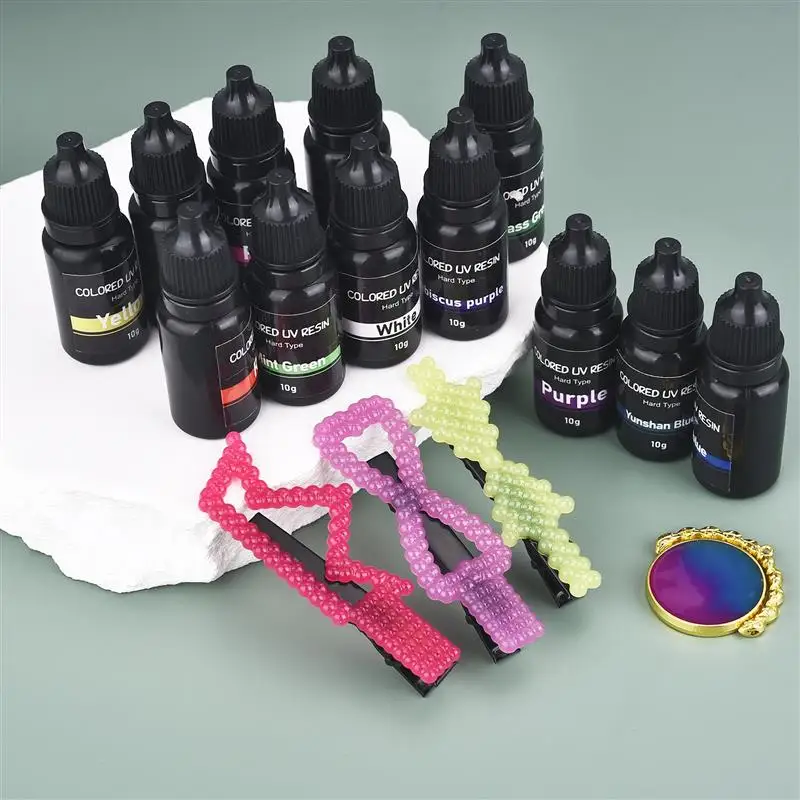 10ml Color UV Resin Glue Quick Drying Epoxy Resin UV Glue Pigment Ultraviolet Curing DIY Resin Mold Gel Jewelry Making Glue