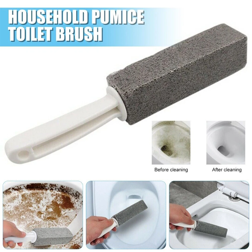 Toilet Bathroom Brush Pumice Stone Silica For Dead Corner Crevice Wimming Pools Hot Tubs Powerful Cleaning Tools 23.5x3.6cm