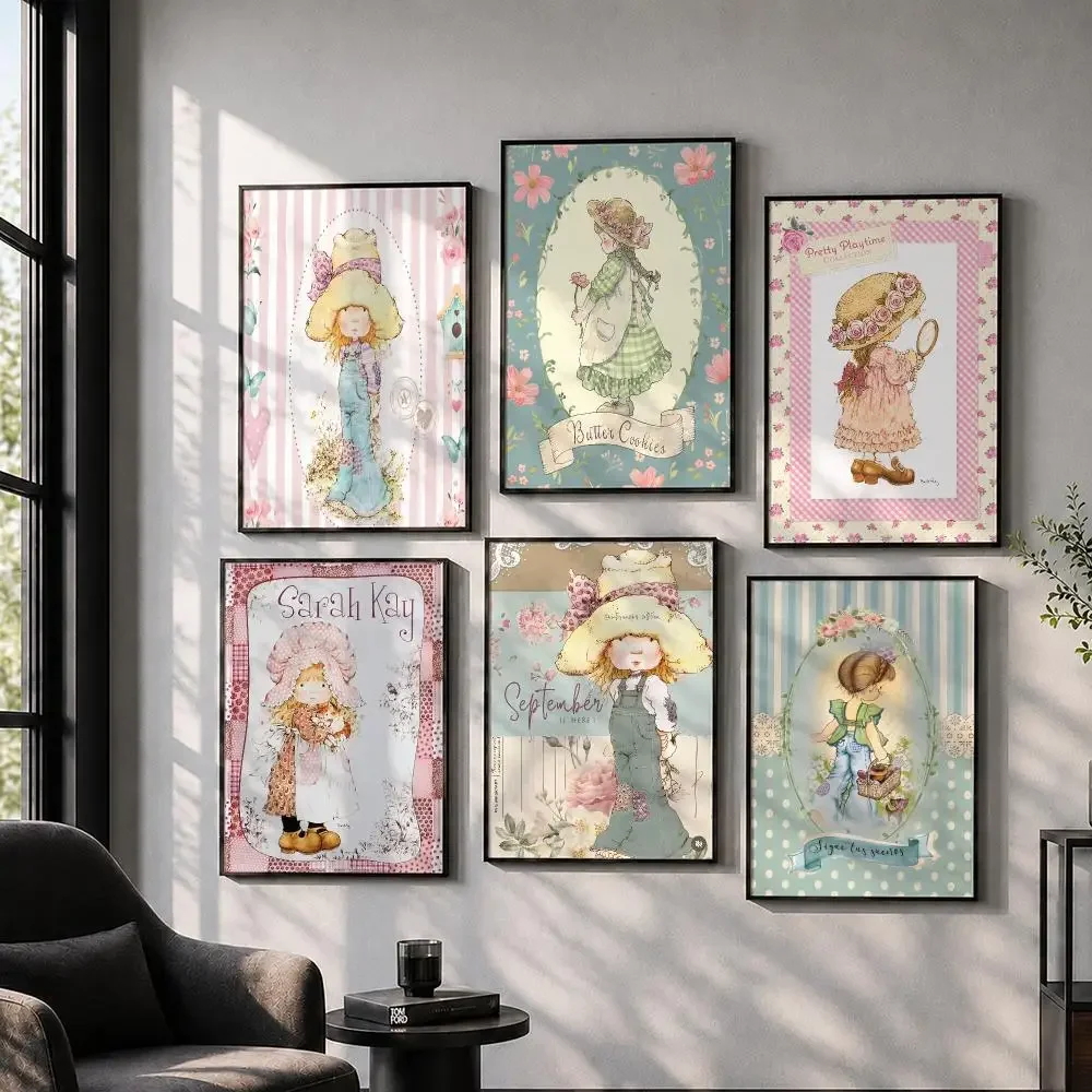 Art S-Sarah K-Kay Swing Girl Poster Peel And Stick Wall Art Print Aesthetic Home Decor For  Living Room Bar Hallway Easy Apply