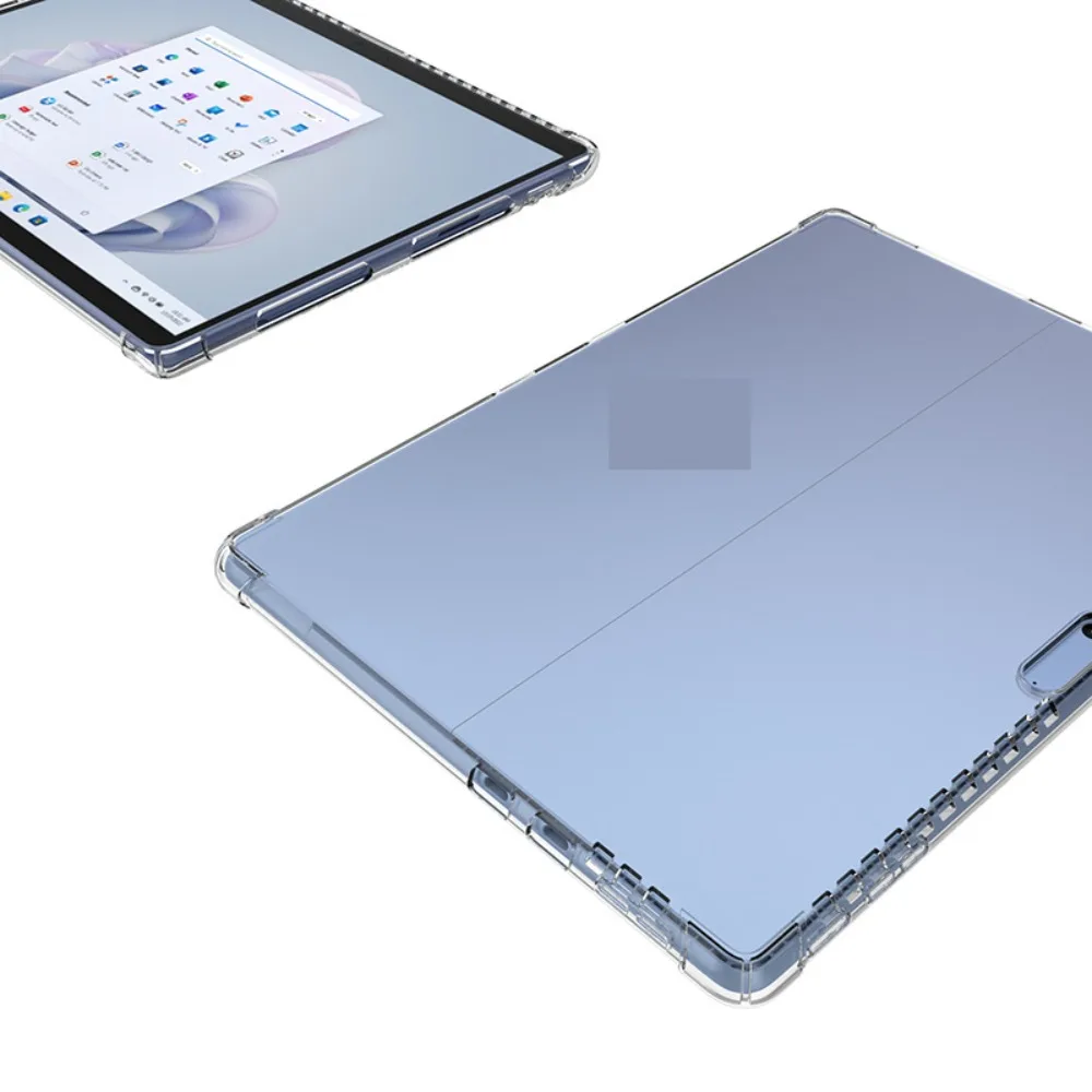 Etui z 4 poduszkami powietrznymi, odporne na wstrząsy, do Microsoft Surface Pro 4 5 6 7 Plus 8 9 10 11 12, 12" 12.3" 13" Tablet PC, przezroczysta tylna obudowa z TPU — zdjęcie produktu 6