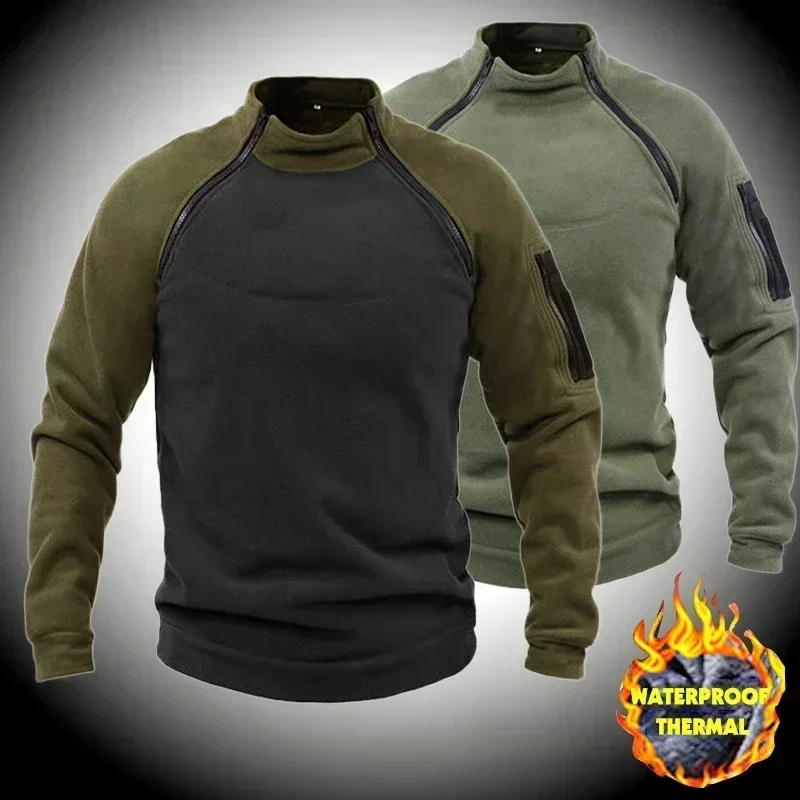 Motorcycle Thermal Underwear Work Wear Shirt US Uniform Men Combat Sweatshirts Hunting Men Clothing Fleece Jacket