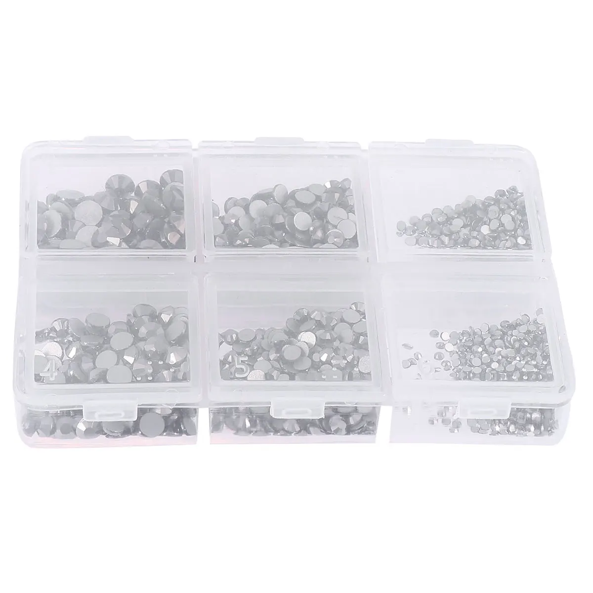 1 boîte de strass en verre pour Nail Art, perceuse à fond plat noir, décor pour manucure, Design à faire soi-même, fournitures de Paillette en diamant brillant