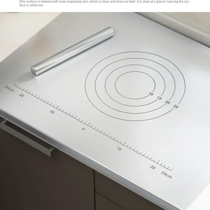 Panel de acero inoxidable 316 de grado alimenticio, Tabla grande gruesa para amasar y picar, tablero adhesivo