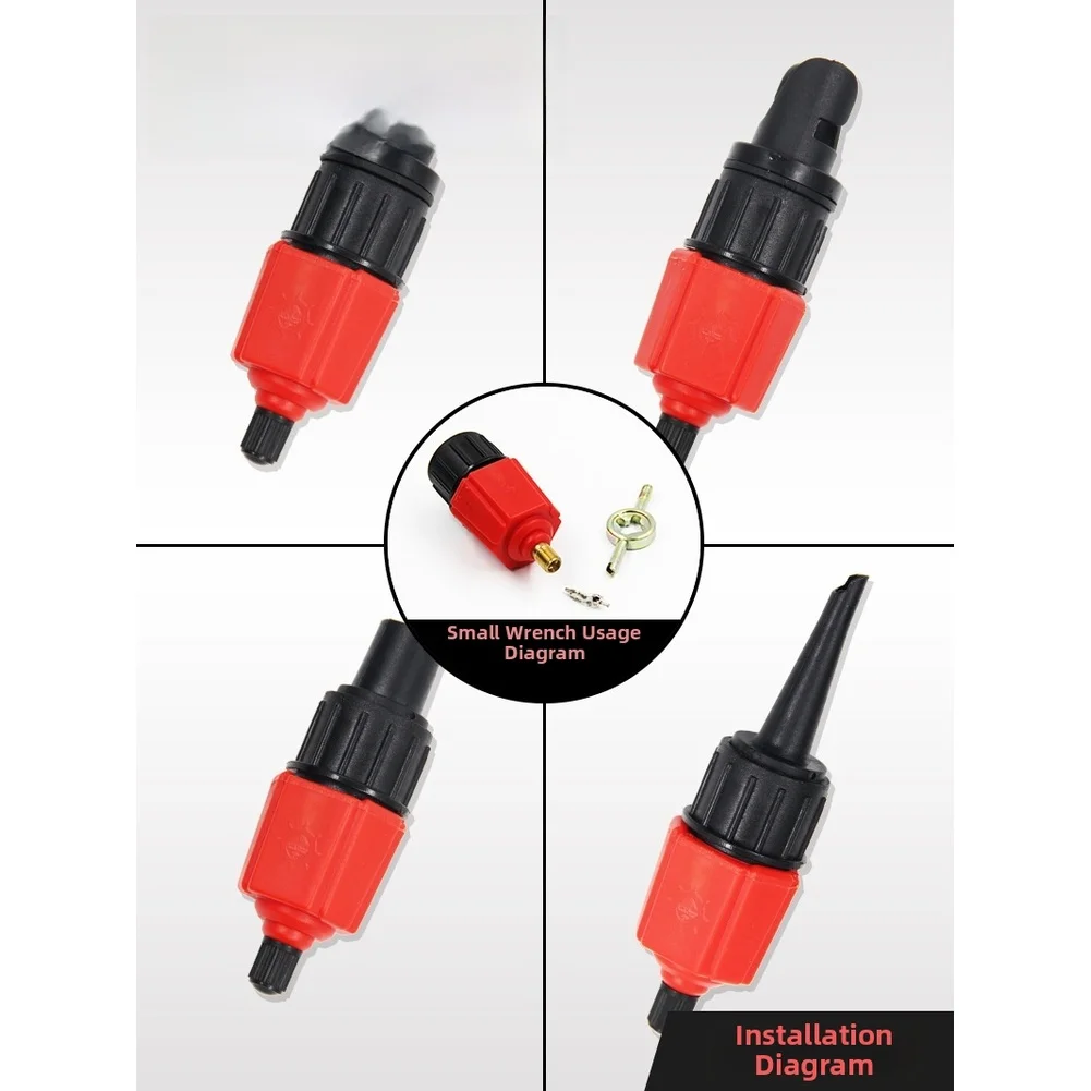 Air Valve Adapter For Stand-up Paddle Board For Kayaks Inflatable Tents Airbeds Fast Inflation Quick Conversion Nozzles Kit
