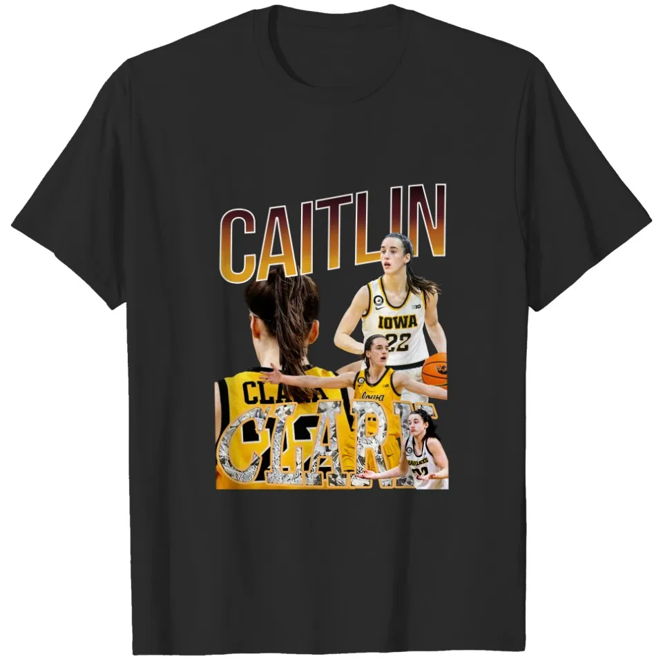 

22 Caitlin Clark Kids T Shirts Vintage Short Sleeve Crew Neck Clothing