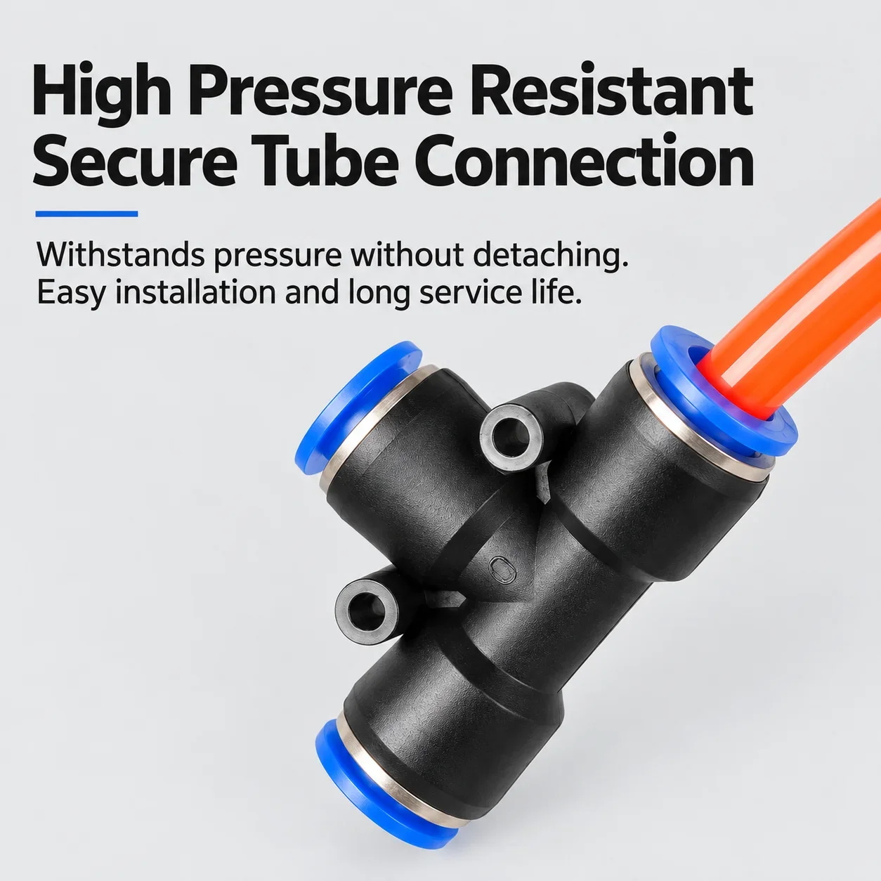 1PCS PE Pneumatic Quick Connector 4-16mm OD Push In Three Way Tee Air Hose Tube Fitting Slip Lock Plastic Pipe Coupler Adapter