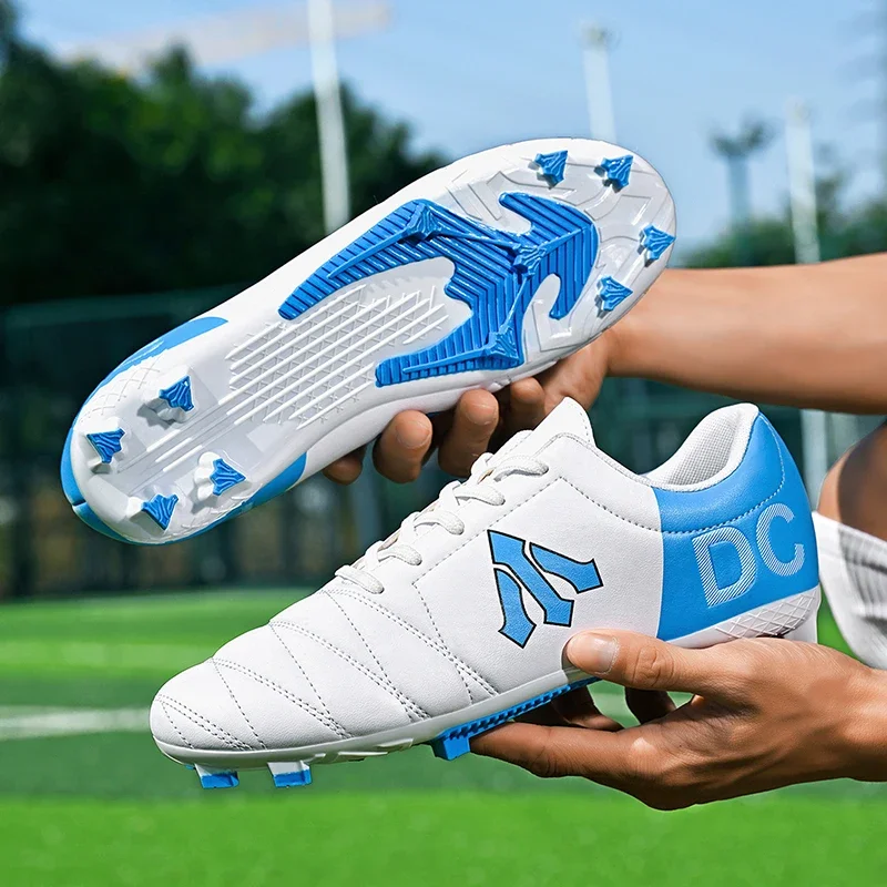 

Hot Sale Brand Futsal Sneakers for Men Professional AG Football Shoes High Quality Long Spikes Soccer Cleats chuteiras society