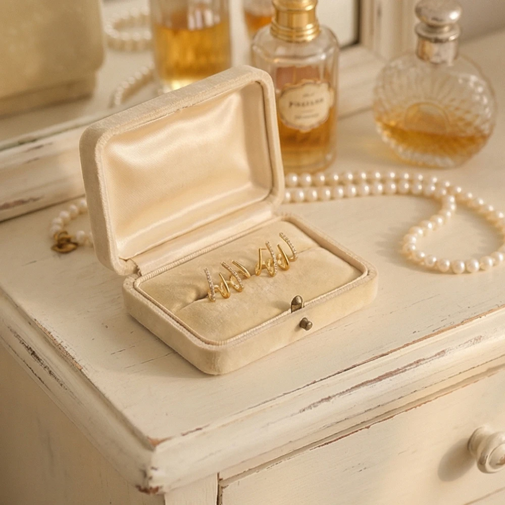 Zierliche Knorpel-Ohrringe mit Mikro-Zirkonia-Besatz, exquisite Piercing-Ohrringe für Damen, Ohrclip im koreanischen Stil, silberfarbener Schmuck, Großhandel. – Detail 5