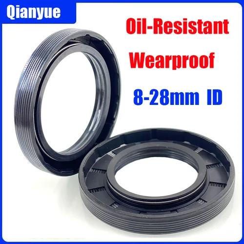 Sellos de aceite NBR TC/TG/FB (ID 25-28 mm, resistente al aceite/agua, kit de sellos de eje resistentes al desgaste y a altas temperaturas)