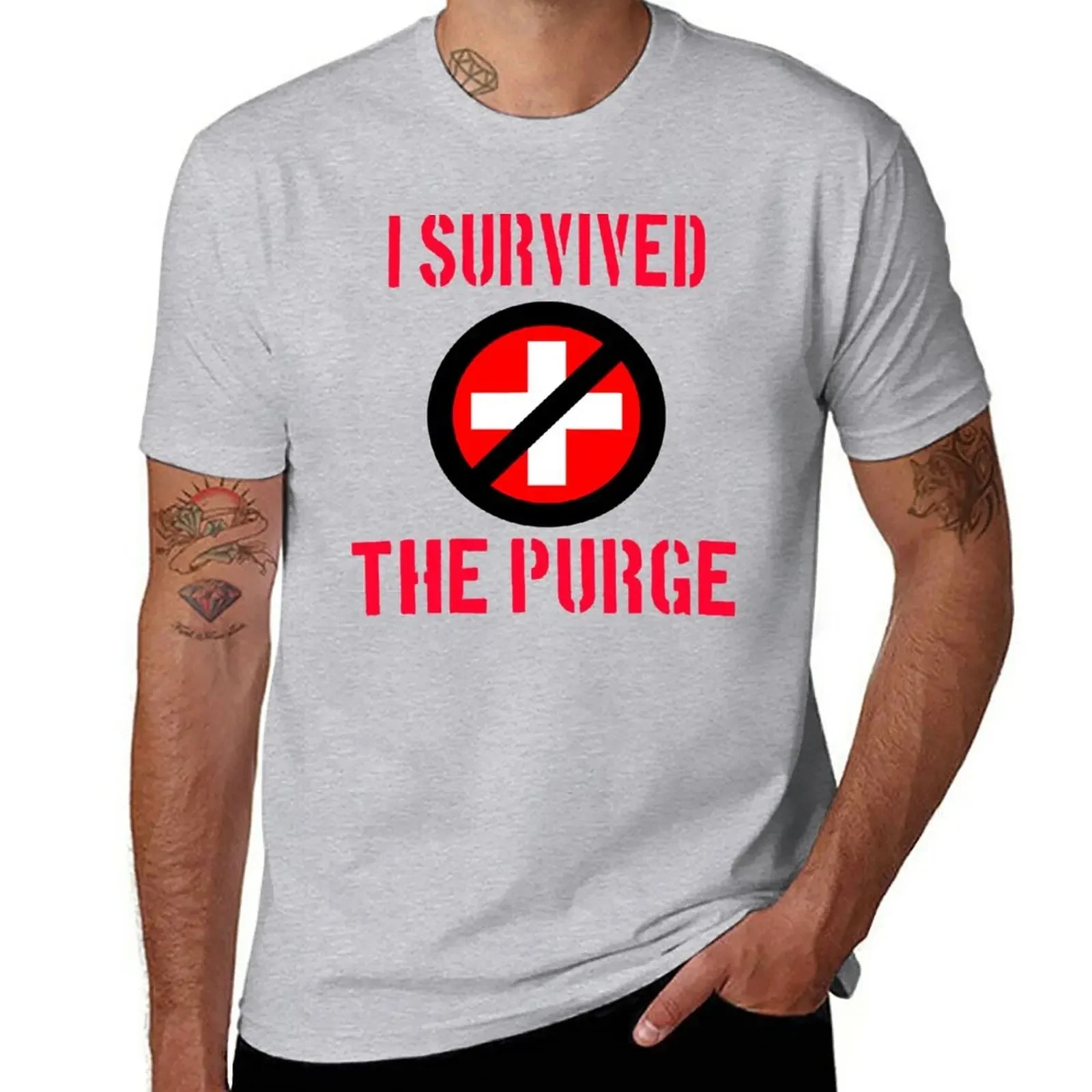 

I Survived The Purge T-Shirt tops vintage t shirts for men
