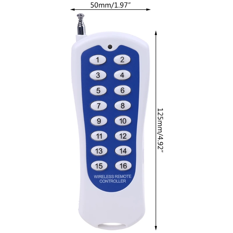 573A DC12V 16CH RF télécommande sans fil 16 touches transmetteur sans fil pour alarme commutateur fenêtre