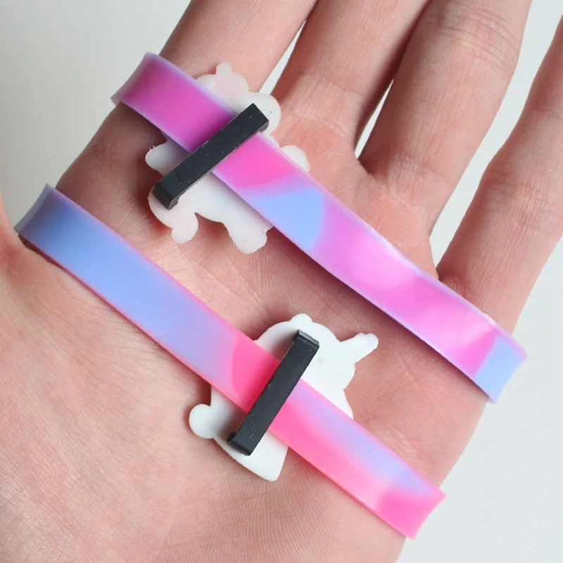 10/20PCS Colorful Cartoon Silicone Wrist Bracelets Kids Unicorn Birthday Party Favor Gifts Theme Unicorn Party Gift Bag Fillers