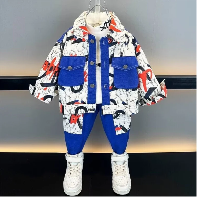 New Spring Autumn Fashion Baby ClothesSets  For Boys Children Boys Jacket Pants 2Pcs/Toddler Casual Clothing Kids Tracksuits