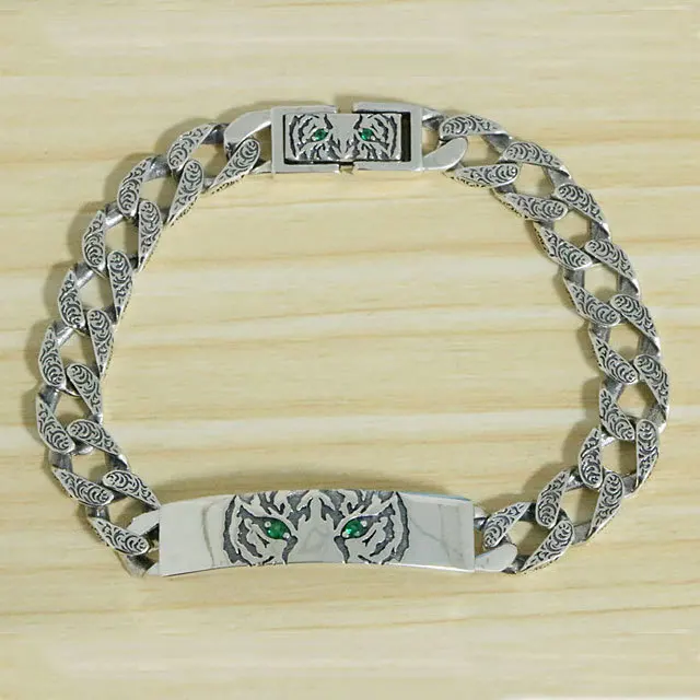 925 sterling silver bracelet for men, tiger zodiac zodiac zodiac zodiac zodiac year, wealth attracting accessories