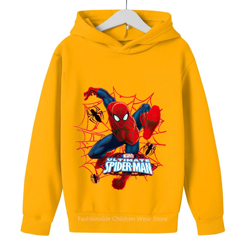 New Marvel Avengers Q-Edition Spider-Man Cartoon Children's Hoodie - Fashionable & Cozy for Boys & Girls