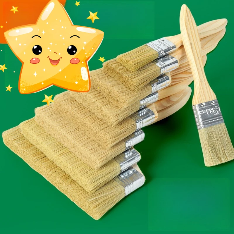 1/8 Inch Paint Cannot Be Brushed Off, with High-quality Wooden Handle Decoration Paint Tools and Bristles