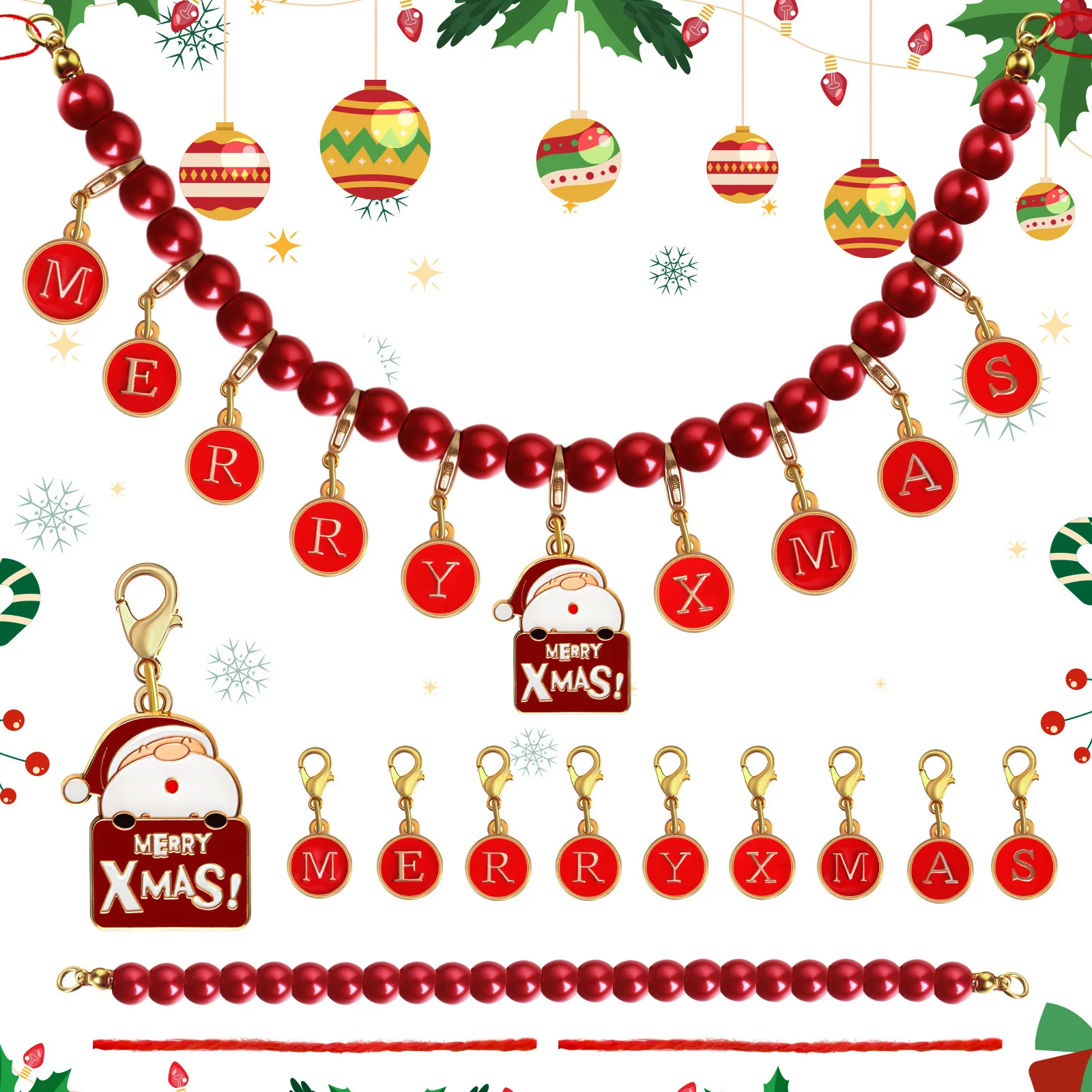 

Christmas Decorations Jewelry Tree Ornaments Colorful Jewelry Hanging Christmas Ornaments for Xmas Tree New Year Party Decor
