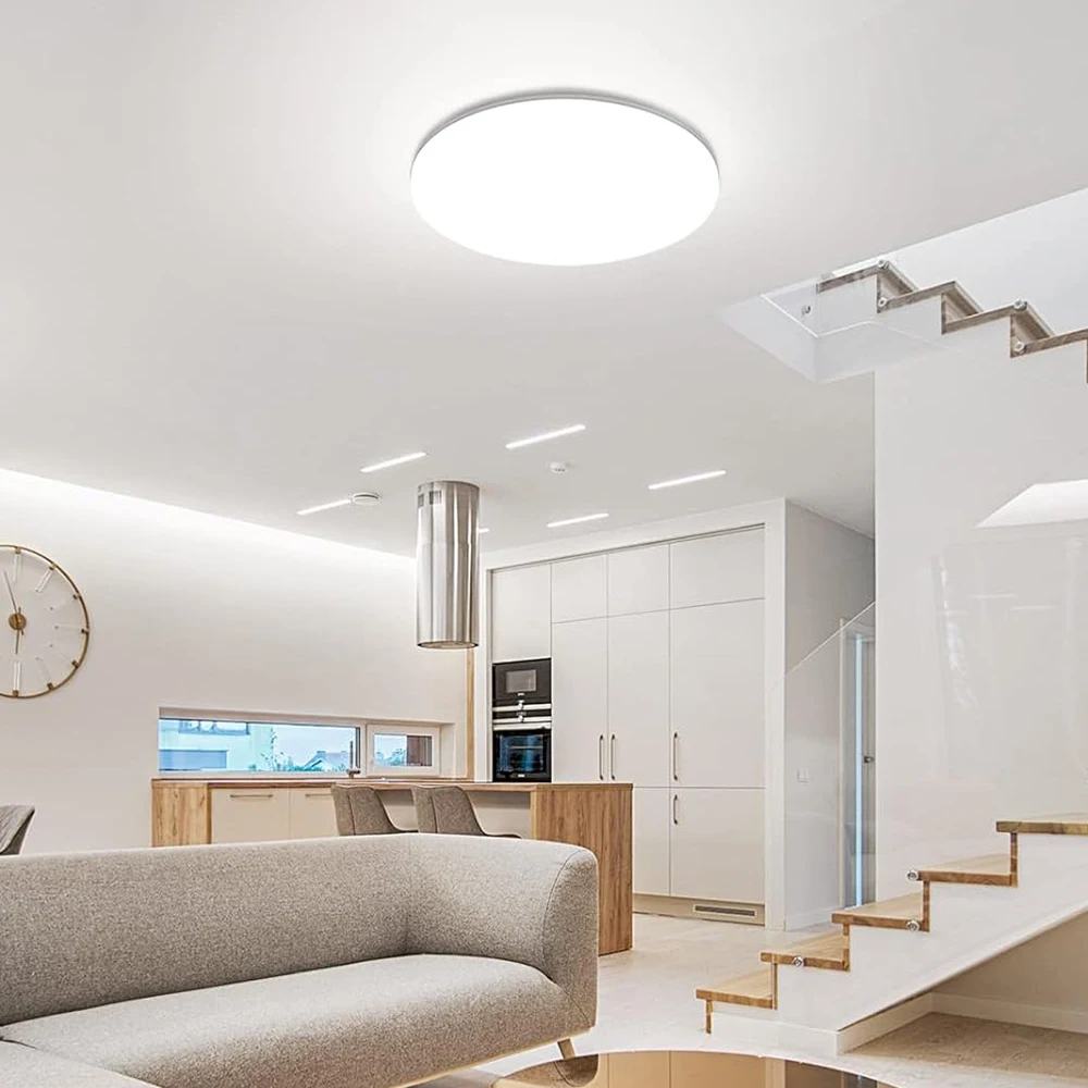 Round LED Ceiling Light Simple Square Ceiling Lights Modern Kitchen Ceiling Lighting Fixture Led Panel Lamp for Balcony Corridor