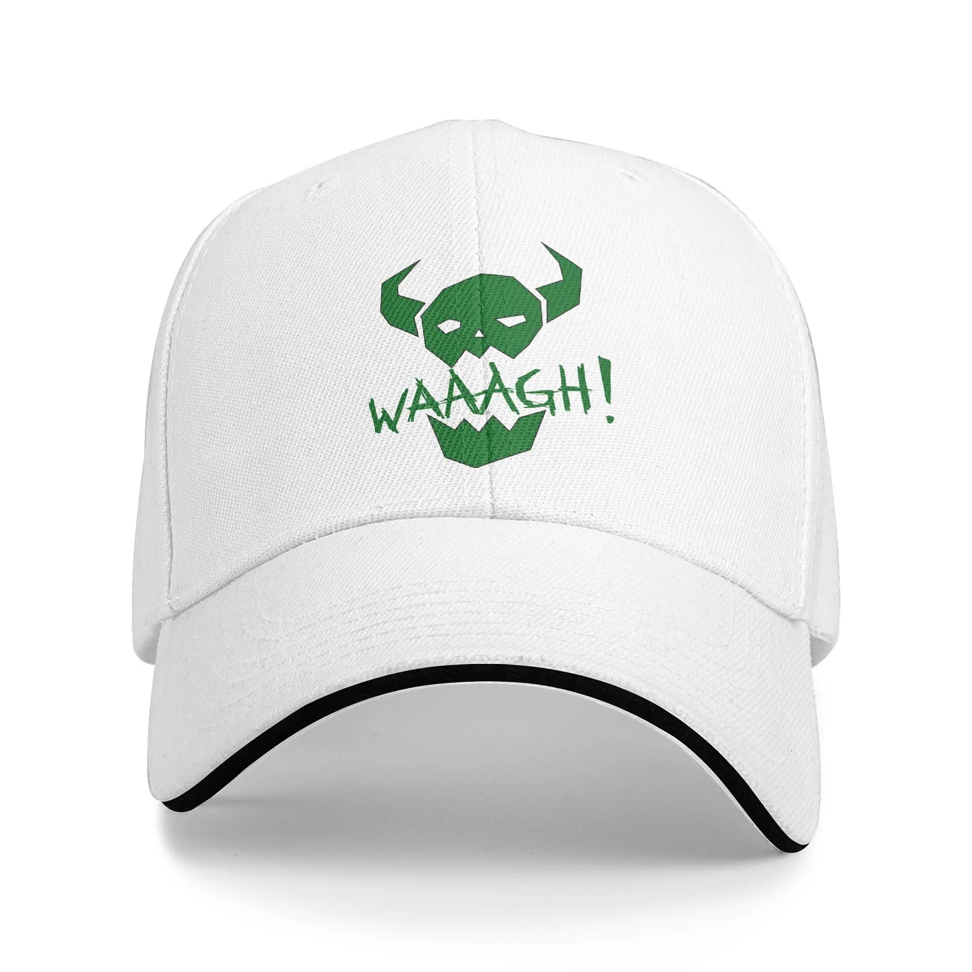 Warhammers Ork WAAAGH Sandwich Cap Unisex  Sport Baseball Cap  Hats Breathable Polyester Sun Hats Spring Hat