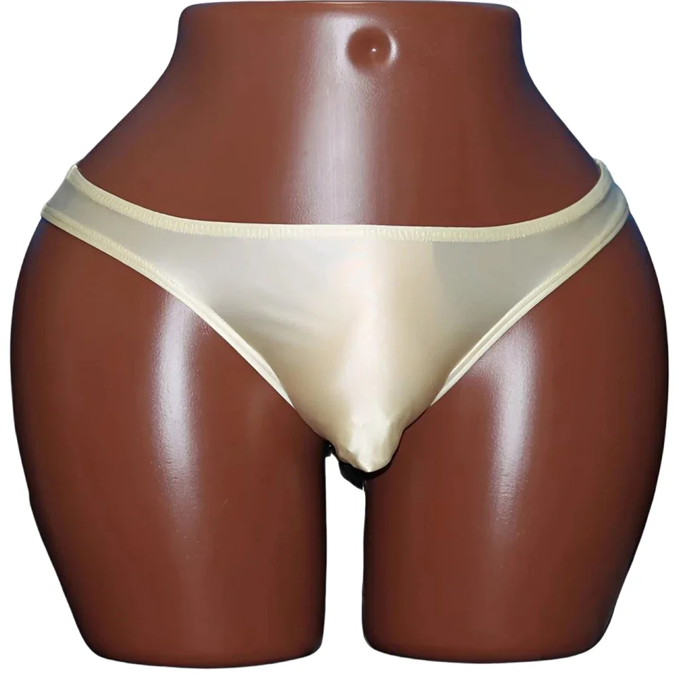 1pc Men Sexy Thongs Satin-like Smooth Briefs Underwear Half-covered Butt U Shape Pouch Erotic Lingerie Gay Sissy Hot Wear