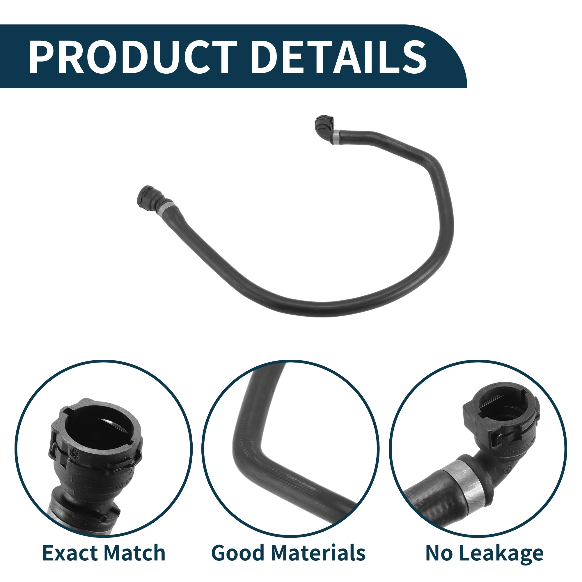 Motoforti Tubo Flessibile Riscaldatore Tubo Flessibile di Uscita Del Radiatore Tubo per BMW X3 06 No.64213400417 Tubo Del Liquido di Raffreddamento In Gomma Nero 1 Pz