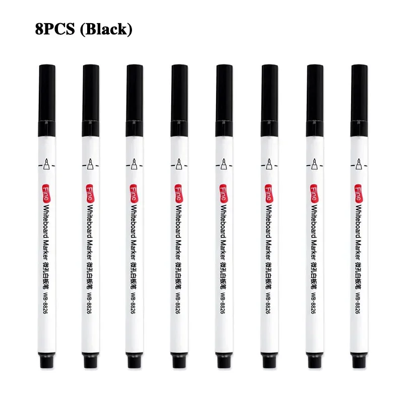 4/12 stuks 0,5 mm droog uitwisbare markers whiteboard markeerstift kantoor school wit bord briefpapier extra fijne punt veelkleurige makers pen
