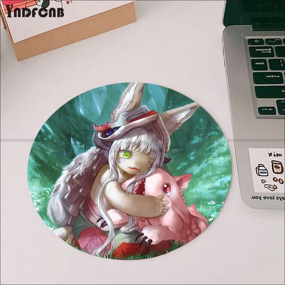 Made in Abyss Mousepad Round Custom Skin Desktop Desk Mat Gaming Accessories Students Writing Pad Mouse Pad for PC Mouse Carpet