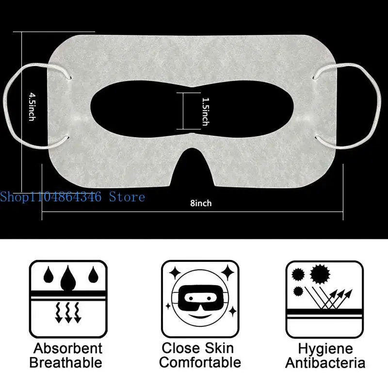 

652F 100 PCS Universal Eye Cover Mask Eye Cover Pads for Oculus 2 Headset Mask Non-Woven Cover