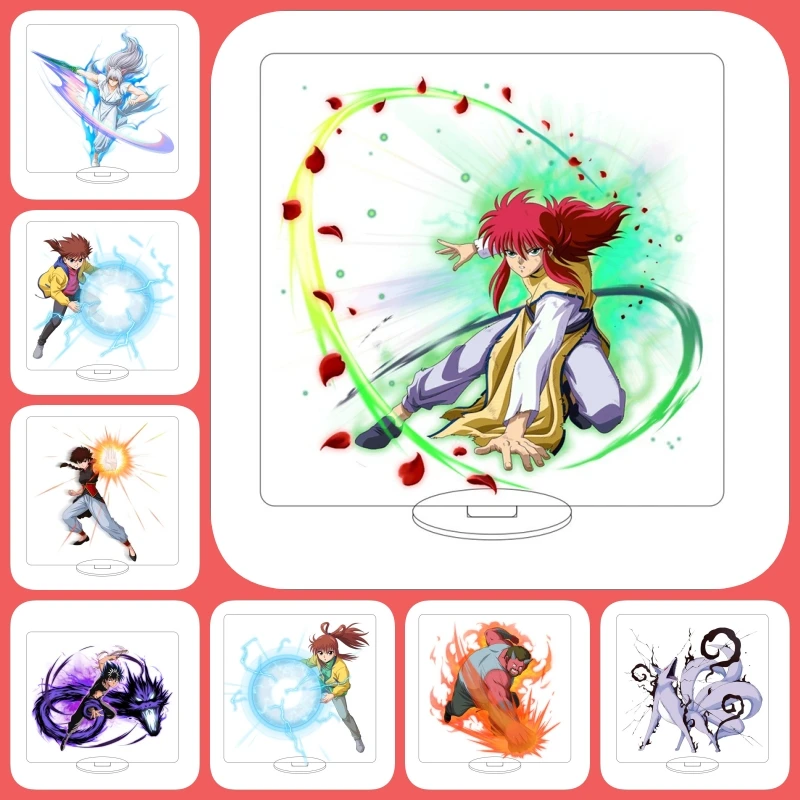 أنيمي يويو هاكوشو تأثيري شكل معركة الاكريليك حامل الحلي Urameshi Yuusuke/Kurama الشكل حامل هدايا المهرجان